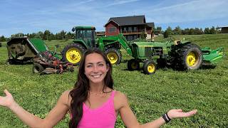 Mowing An ENORMOUS Lawn With My Tractor [upl. by Jon]