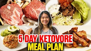 5DAY KETO CARNIVORE DIET MEAL PLAN 2023  15 Easy High Fat Low Carb Meal Ideas [upl. by Siuraj]