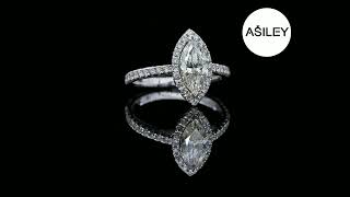 Asiley JewelryCustom 3CT Marquise Moissanite Engagement Ring [upl. by Nospmoht]