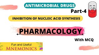 PHARMACOLOGYAntimicrobial drugs classification part4Drugs inhibit Nucleic acid synthesis [upl. by Naols]