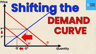 Shifting the DEMAND CURVE Leftward  Think Econ [upl. by Decato]