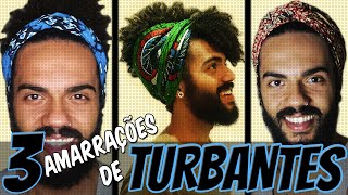 AMARRAÇÃO DE TURBANTE • Crespo e Cacheado Masculino • Feels Black [upl. by Ralf]