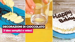 Decorazioni di cioccolato 3 idee semplici e veloci [upl. by Eugirne]