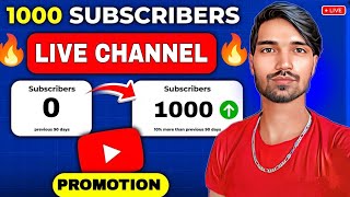 RK VLogs 90 is live Get 1000  Subscribers Free 🔴Live YouTube Channel Checking And Promotion 🔥🔥 [upl. by Nove]