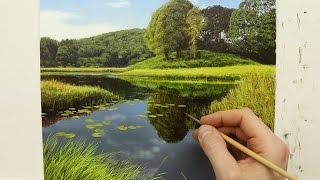 79 Painting A River  Oil Painting Time Lapse [upl. by Alisander]