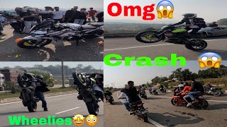 Sunday meetup tbhai ride crash 😱🤬bike reveal rs200🤩bomb vlog [upl. by Noivaz912]