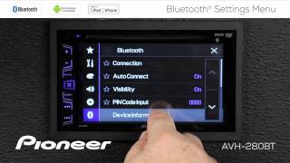 How To  AVH280BT  Bluetooth Settings Menu [upl. by Edge]