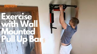 Wall Mounted Pull Up Bar with Dip Station OT126  ONETWOFIT [upl. by Leile726]