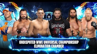 Brock Lesnar vs Drew McIntyre vs John Cena  WWE Elimination Chammber 2024  WWE 2k24 Gameplay 4k [upl. by Ejrog]