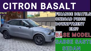 Citroen basalt  finance detailsonroadpriceEmiautomobilefinanceemicitroenbasalt [upl. by Oniram439]