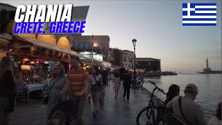 Chania Greece 🇬🇷 Walking Tour Port and Old Town [upl. by Aelc]