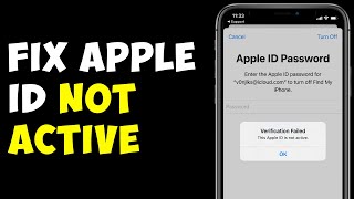 How To fix Apple Id Not Active  Verification Failed iOS 16 17 2023 [upl. by Aicinat]