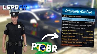 GTA V COMO INSTALAR UM DOS MELHORES PLUGINS DO LSPDFR E CHAMAR PARCEIRO ULTIMATE BACKUP EM PTBR [upl. by Intisar194]