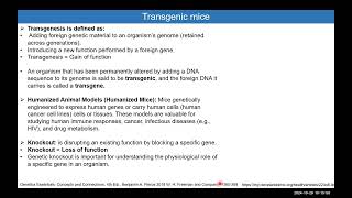 Module 12 Genetic Engineering and Transgenics 1 [upl. by Penoyer]