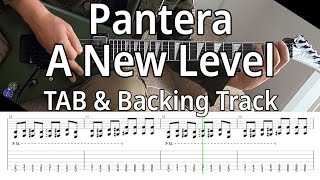 TAB  Backing Track Pantera  A New Level 440Hz D Standard [upl. by Einaffets]