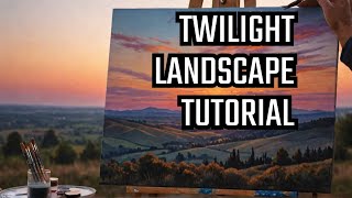 How to Paint Stunning Twilight amp Sunset Landscapes  StepbyStep Tutorial [upl. by Odama514]