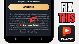How To Fix PLAYit Purchase Failed [upl. by Ahsemal]