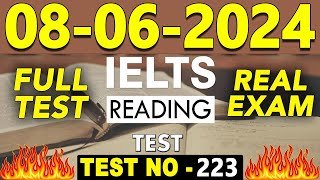 IELTS Reading Test 2024 with Answers  08062024  Test No  223 [upl. by Nahaj]