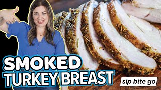 Smoked Turkey Breast Without Brine Traeger Pellet Grill Demo [upl. by Ybok111]