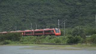 Brahmapur to Tatanagar Vande Bharat express First Trial run Cilika lake Side [upl. by Panthea124]