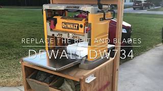 Replace the belt and blades on a DW734 planer [upl. by Abner]