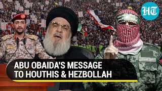 Abu Obaida Salutes Houthis For Red Sea Attacks  Watch Hamas New Message To Israel On Gaza [upl. by Delahk]