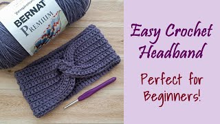 CROCHET Super Easy Headband for Beginners [upl. by Riabuz]