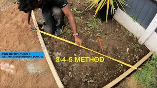 3 4 5 Method  how to get any measurement square [upl. by Potter528]