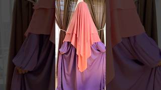 Which one do you like with Pleated Abaya with contrast Khimar By HubbeMariam simple easy [upl. by Remus]