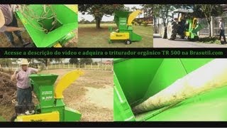 Triturador de Galhos e Troncos Trapp TR 500 Elétrico e Gasolina Brasutil [upl. by Nwahsyt]