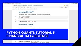 Python Quants Tutorial 5  Financial Data Science  Refinitiv Developers [upl. by Ailil308]