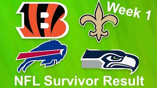 NFL Survivor Results nflsurvivor nflsurvivorpool nflsurvivorpick nflweek1 nfkweek1results [upl. by Jania]