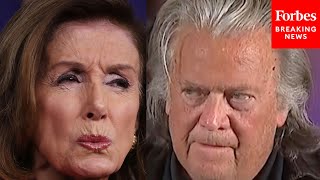 Nancy Pelosi S On That Steve Bannon Attacks Former Speaker Upon Release From Prison [upl. by Relluf]