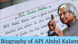 Biography of APJ Abdul Kalam  Essay on APJ Abdul Kalam in English [upl. by Aserehtairam]