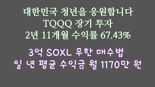 TQQQ 장기 투자 2년 11개월 수익률 6743  3억 SOXL 무한 매수법 일 년 평균 수익금 월 1170만 원 [upl. by Nador]