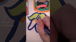 Painting Tabasco hotpeppers in my sketchbook using acrylicmarkers [upl. by Louise]