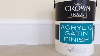 Painting amp Decorating Acrylic Satin Finish Water base Paint [upl. by Tila81]