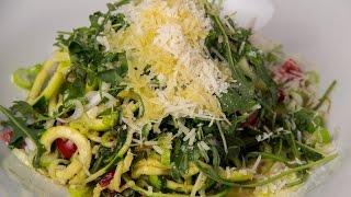 Wild Rocket Chili Spaghetti Zudeln  1000 Abo Special  Low Carb Vegetarisch glutenfrei  salalade [upl. by Anytsyrk]