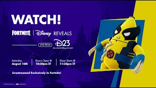 Watch LIVE Fortnite  Disney Reveals from D23 on August 10  830 PM PT  1130 PM ET [upl. by Clevey]