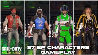 S7 ALL BP CHARACTERS GAMEPLAY CODM SEASON 7 LEAKS 2024 COD MOBILE [upl. by Nnaynaffit874]