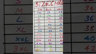 measurement chart in inchesmeasurement sizechart [upl. by Dnumyar3]