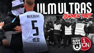 UlmFans stürmen den Platz und sorgen für Ärger Ulm  Nürnberg 12 [upl. by Moth]