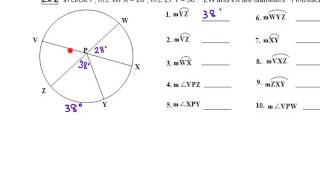 Finding Arc and Central Angle Measures [upl. by Maise31]