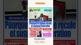 TITROLOGIE DE LACTUALITÉ IVOIRIENNE DU  26092024 [upl. by Tneicniv3]