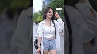 CHINA GIRL STREET FASHION  shortsfeed fashiontrends china streetfashion shortvideo shortfeed [upl. by Anayad259]