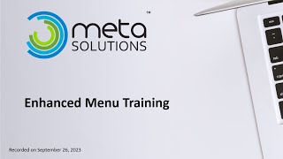 Enhanced Menu Training [upl. by Lavona]