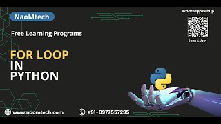 13 Python Tutorial for Beginners  Loops  For Loop  Programs for Interviews [upl. by Beutler]