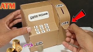 Ingenious Idea to make ATM Machine with cardboard Easy homemade DIY DIYmakeampCrafts [upl. by Klug]