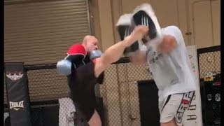 Chuck Liddell TRAINING For Tito Ortiz Trilogy Fight [upl. by Fanning223]