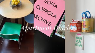 Apartment Diaries  thrift flip entry makeover painting amp DIY [upl. by Collete]